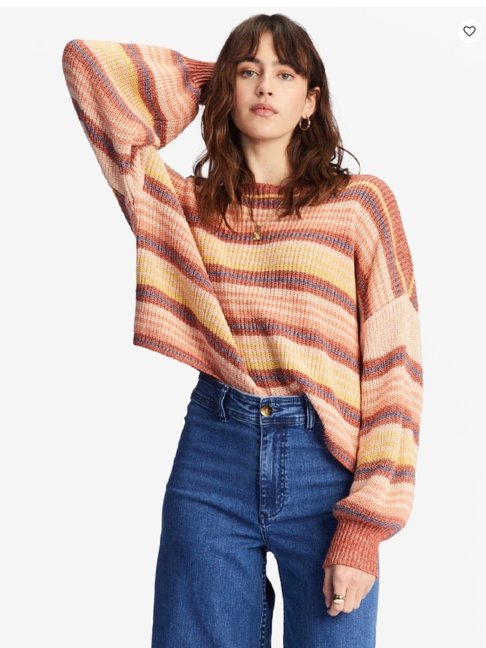 Billabong Spaced Out Pullover Cropped Knit Sweater - Women S/8 New With Tags